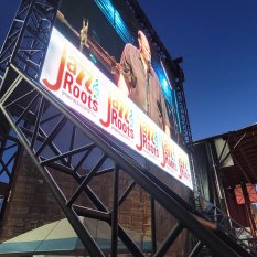 LED Video wall and structure at a music festival