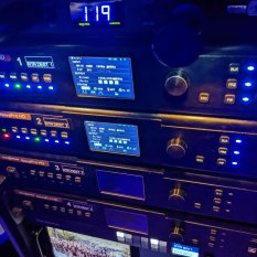 LED video wall processors in a rack