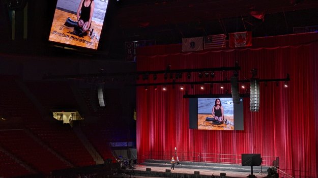 Arena event with lighting, sound, video, LED wall